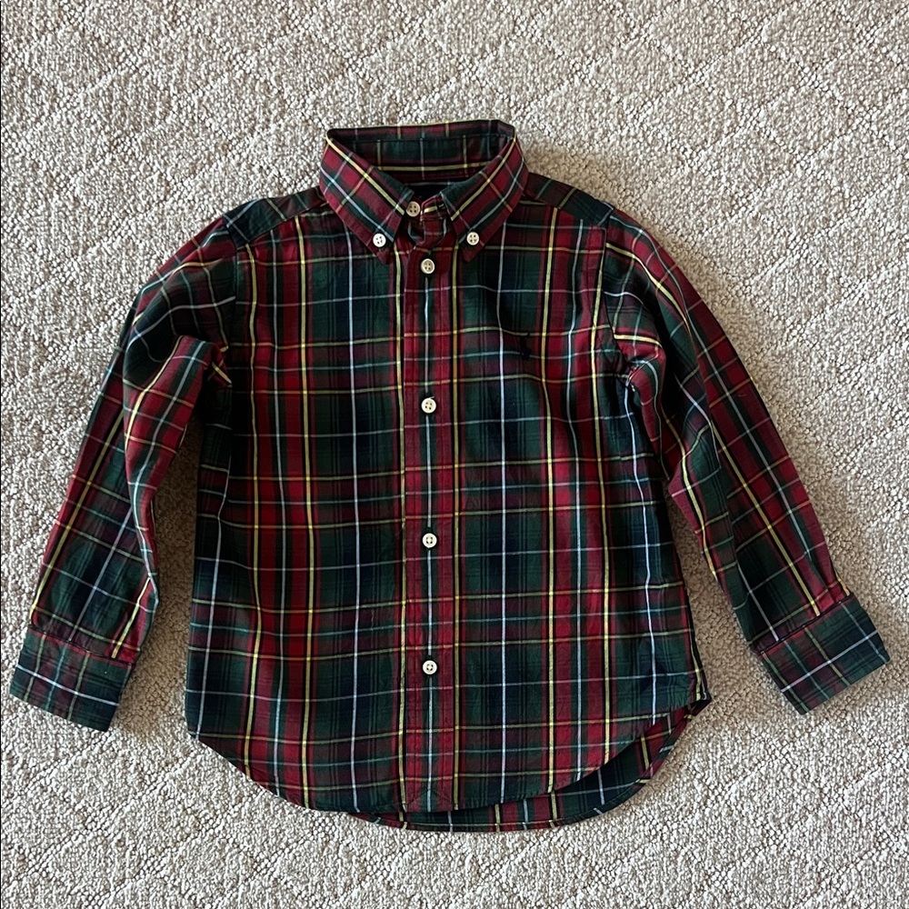 Ralph Lauren Kids Plaid Shirt Size 3T like new